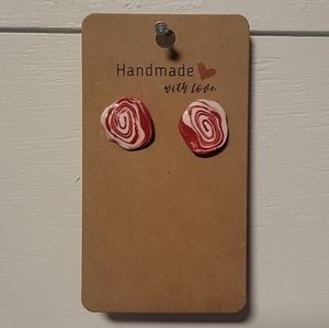 Christmas Peppermint Pattie "Ugly Sweater" Handmade Earrings